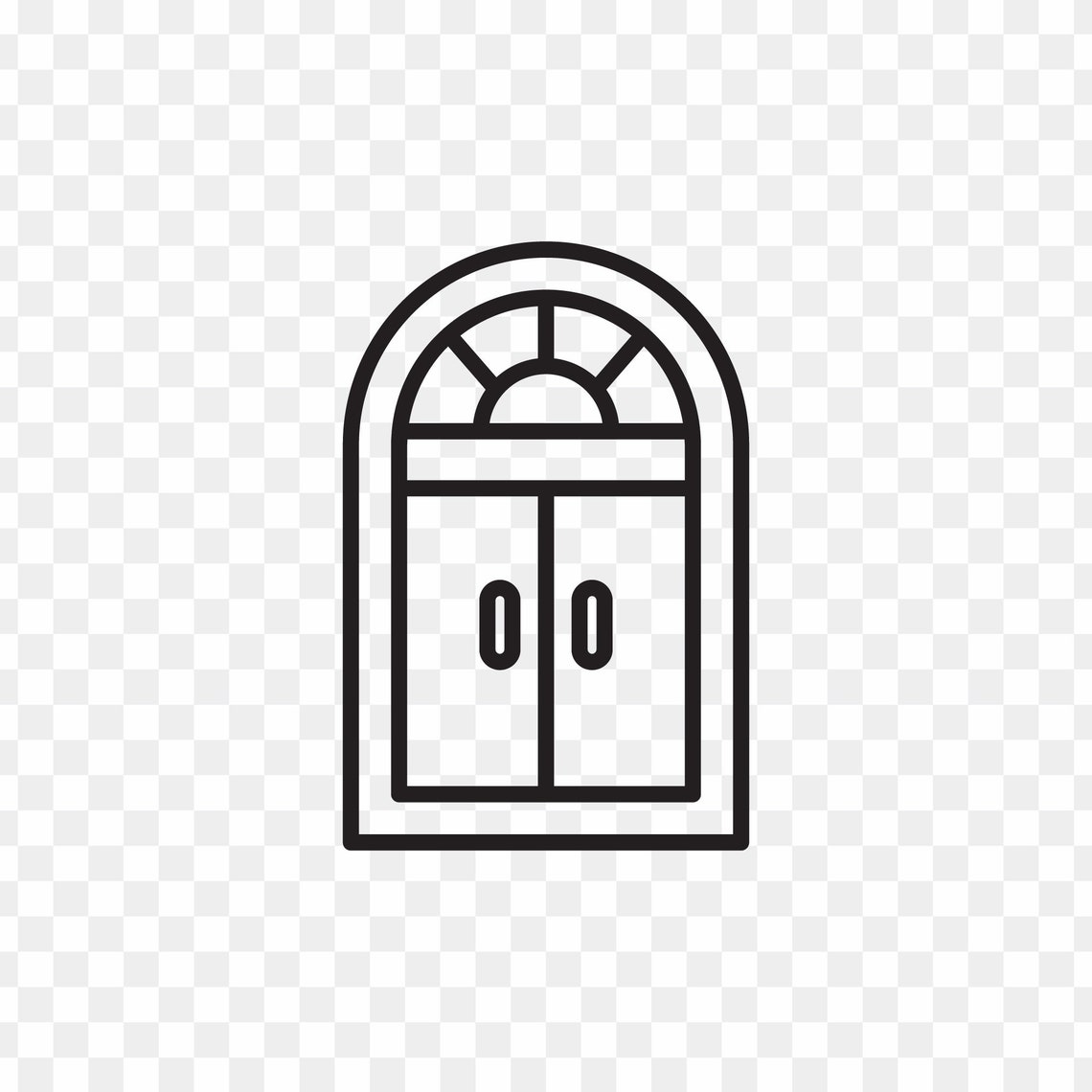 Window Svg, Window Line Icons, Window Symbol, Door and Curtain Clip ...