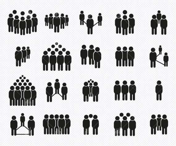 People Group People Teamwork People Stick Figure Group and - Etsy Denmark