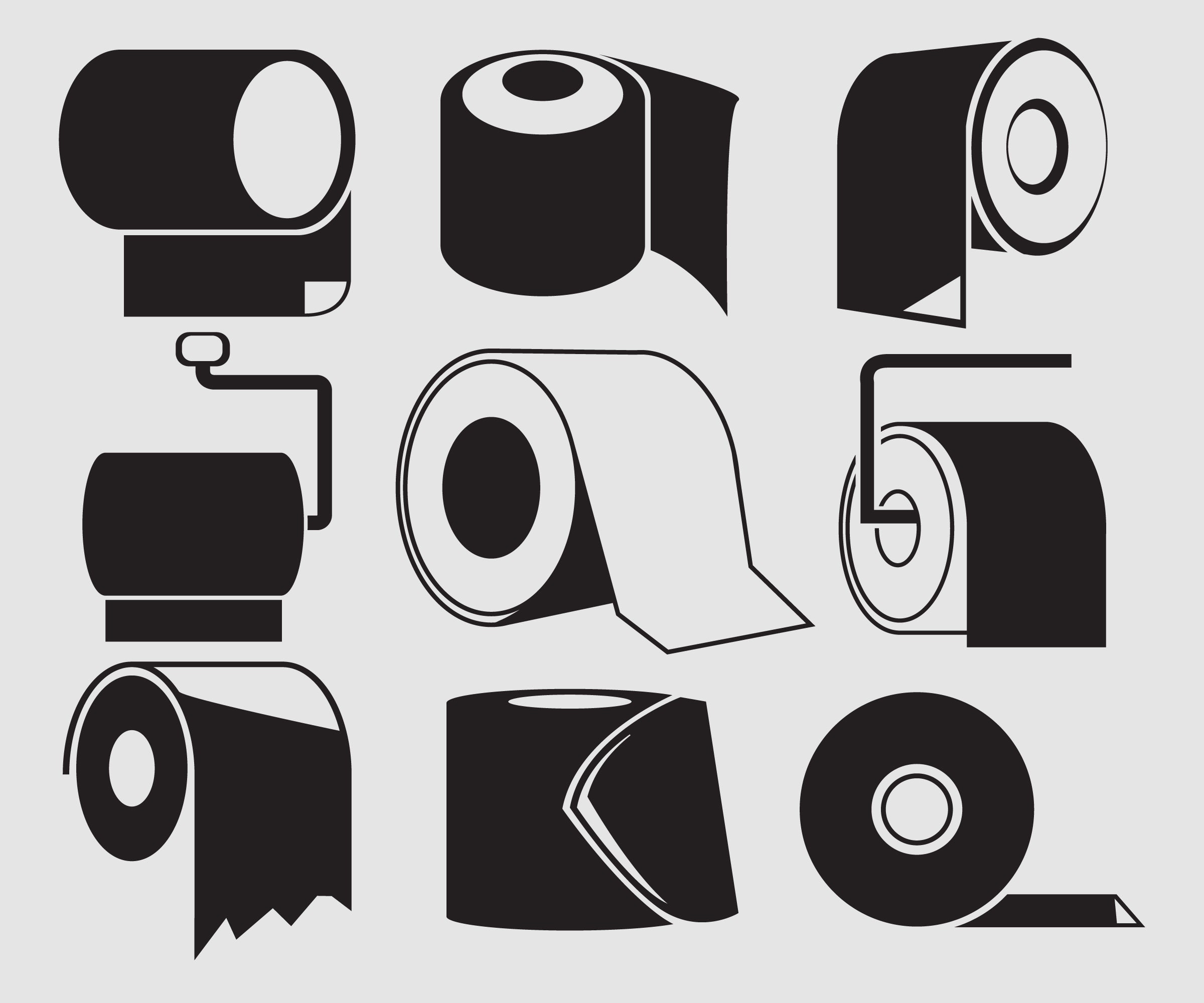 Toilet paper roll paper napkins for wc bath washroom svg Etsy