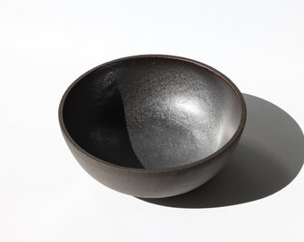 Ceramic bowl - black clay and metallic glaze // Tableware from NOTON Ceramics