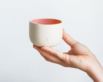 Ceramic mug - pink matt, natural texture // Tableware by NOTON ceramics