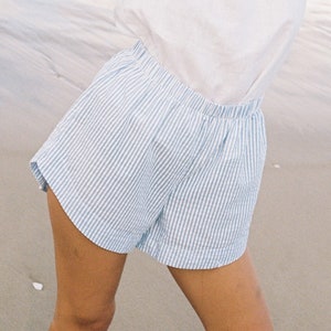 Striped cotton shorts by Paloma made to order 画像 1
