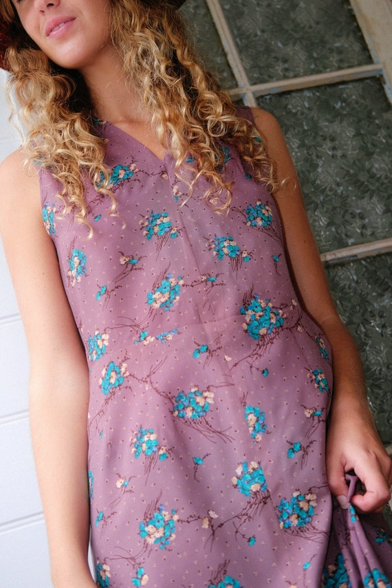 Vintage Floral Dress - '60s