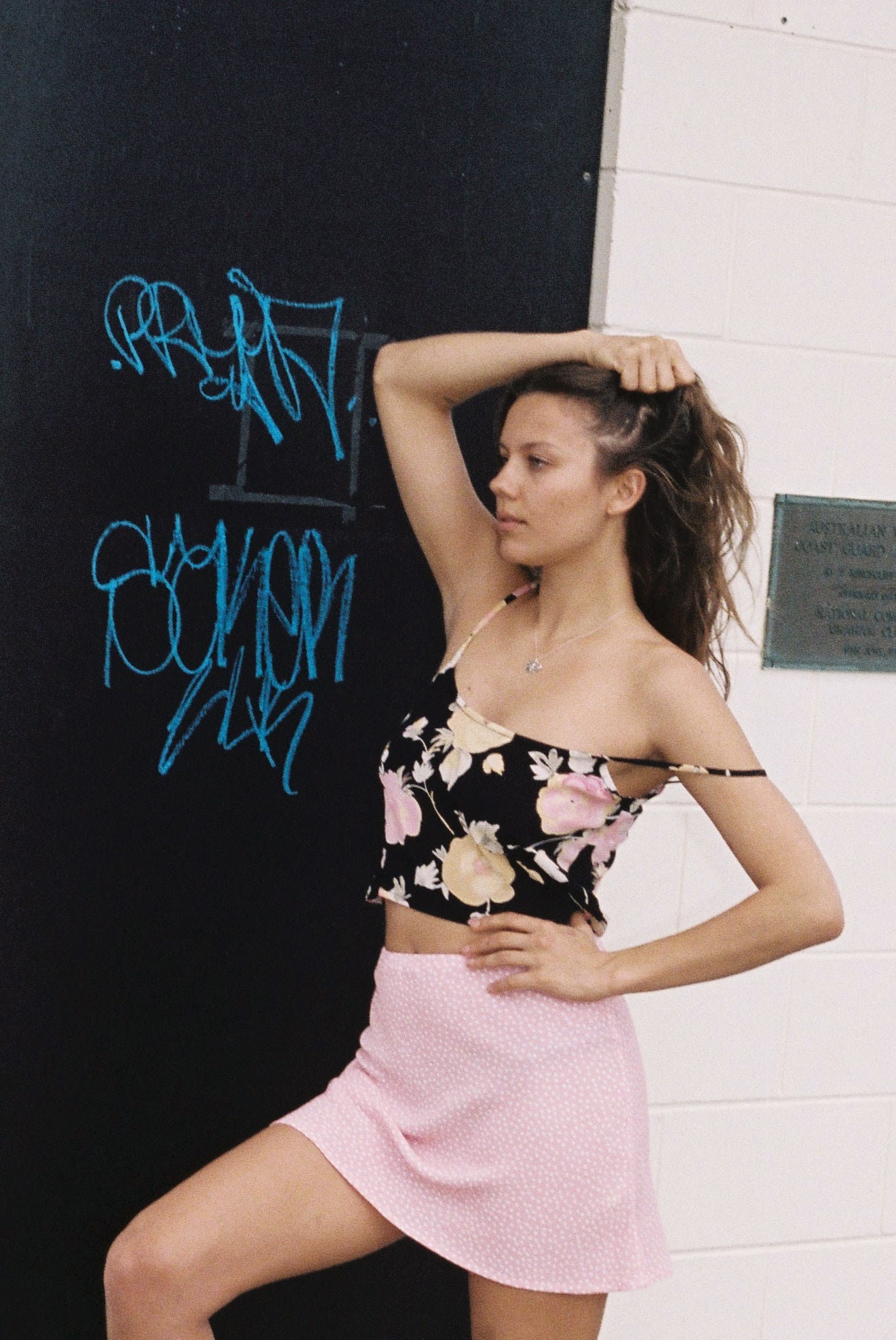 woven jordana mini skirt in pink