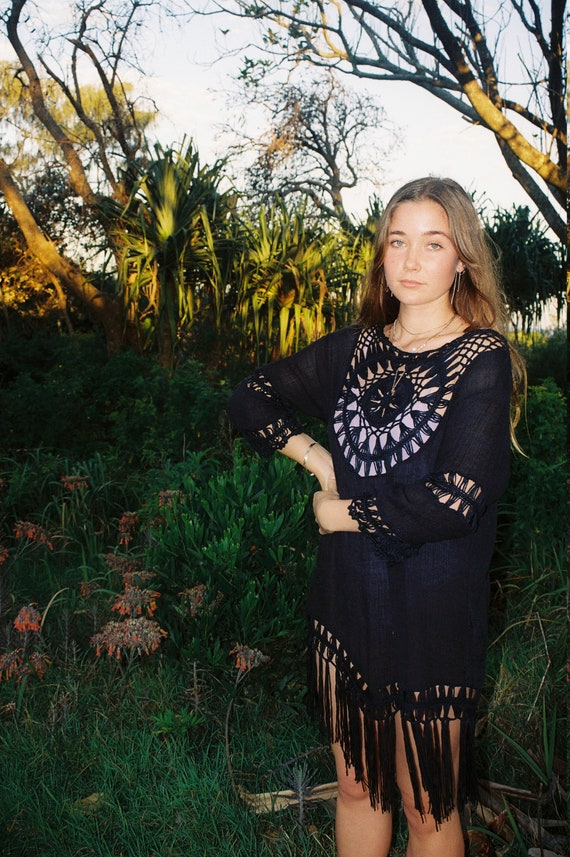 Vintage Black Kaftan