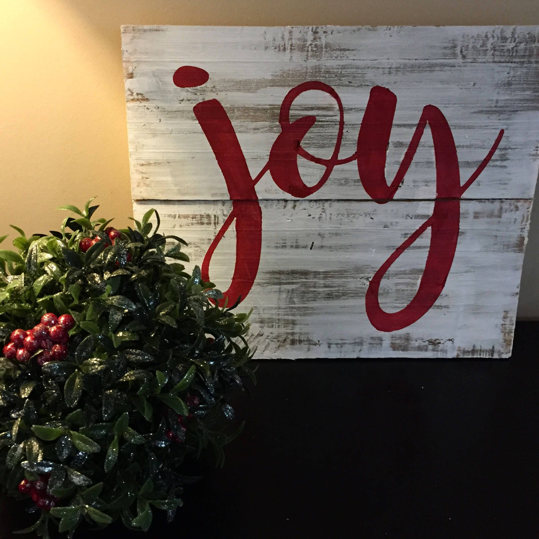 Joy sign Christmas sign Pallet wall art Christmas pallet