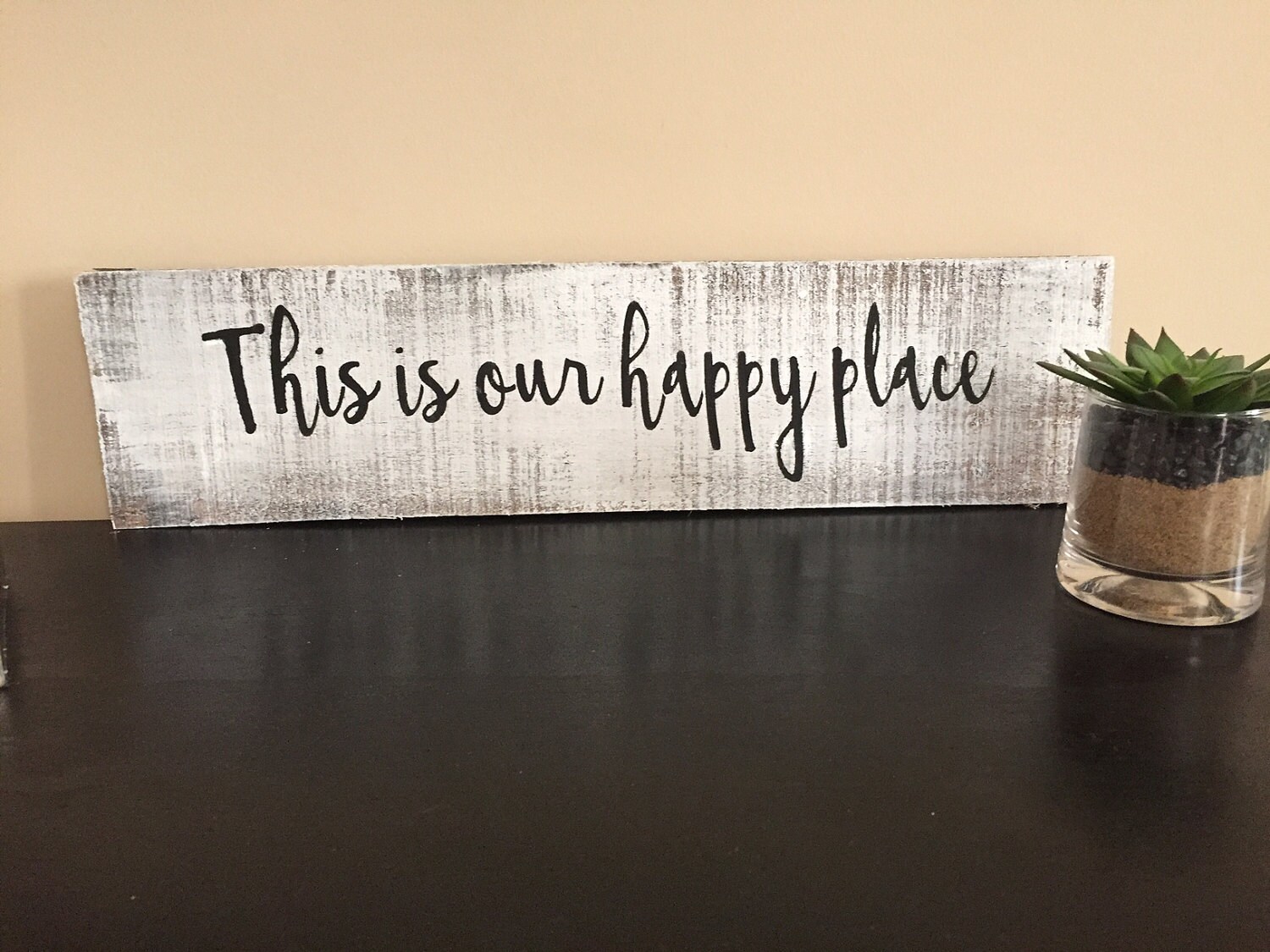 This is our Happy Place sign Pallet sign Rustic Happy Place Etsy
