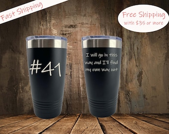 Personalized Tumbler DMB Tumbler, # 41, Dave Matthews Band Tumbler, Custom Tumbler Cup, Forty one