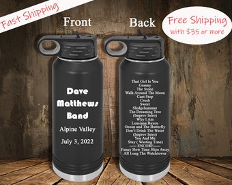Personalized Tumbler DMB Tumbler, Set List, Dave Matthews Band Tumbler, Custom Tumbler Cup, Alpine