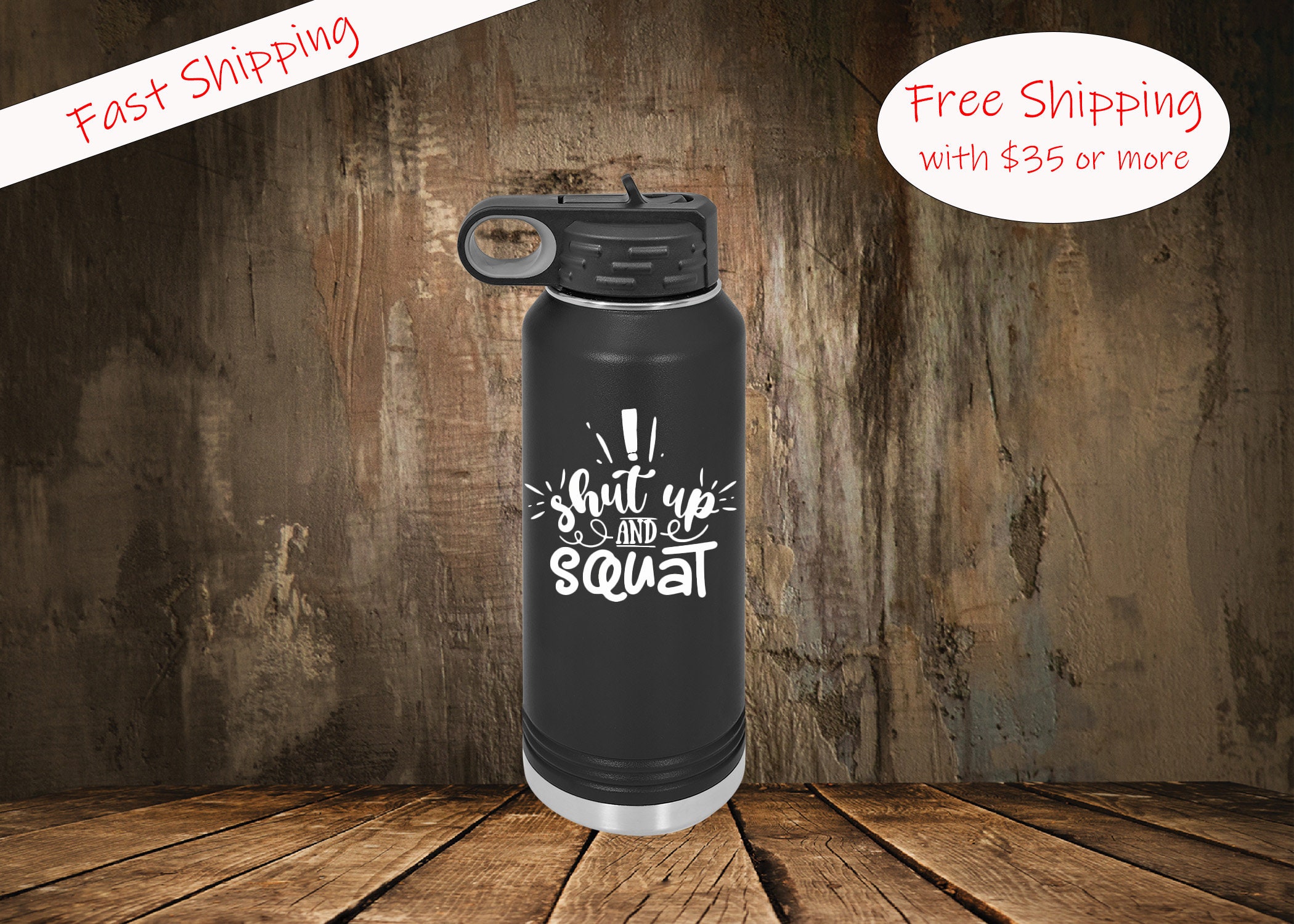 Water Bottle for Gym Rat, Personalized Lifting Bottle for Men, Fitness  Women Insulated Thermos, Barbell Gym Tumbler, Fitness Coach Mug 