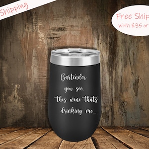 Personalized Tumbler DMB Tumbler, Bartender, Dave Matthews Band Tumbler, Custom Tumbler Cup, Custom Cup