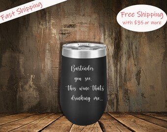 Personalized Tumbler DMB Tumbler, Bartender, Dave Matthews Band Tumbler, Custom Tumbler Cup, Custom Cup