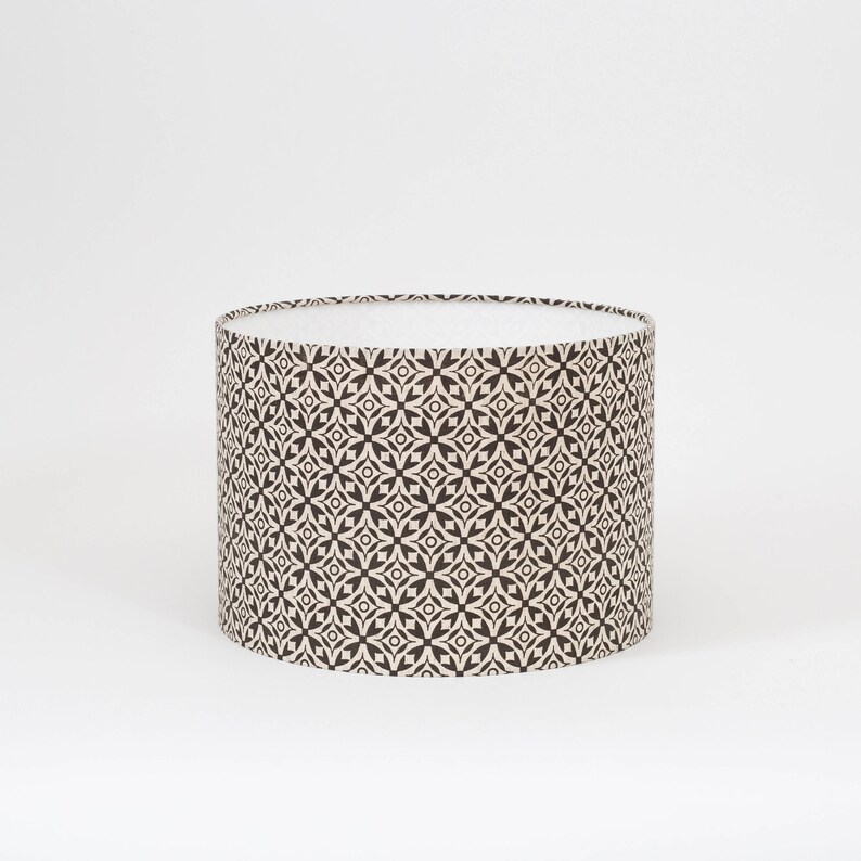 Nila Chocolate Brown Lampshade 30cm Diameter Lamp Shade Geometric
