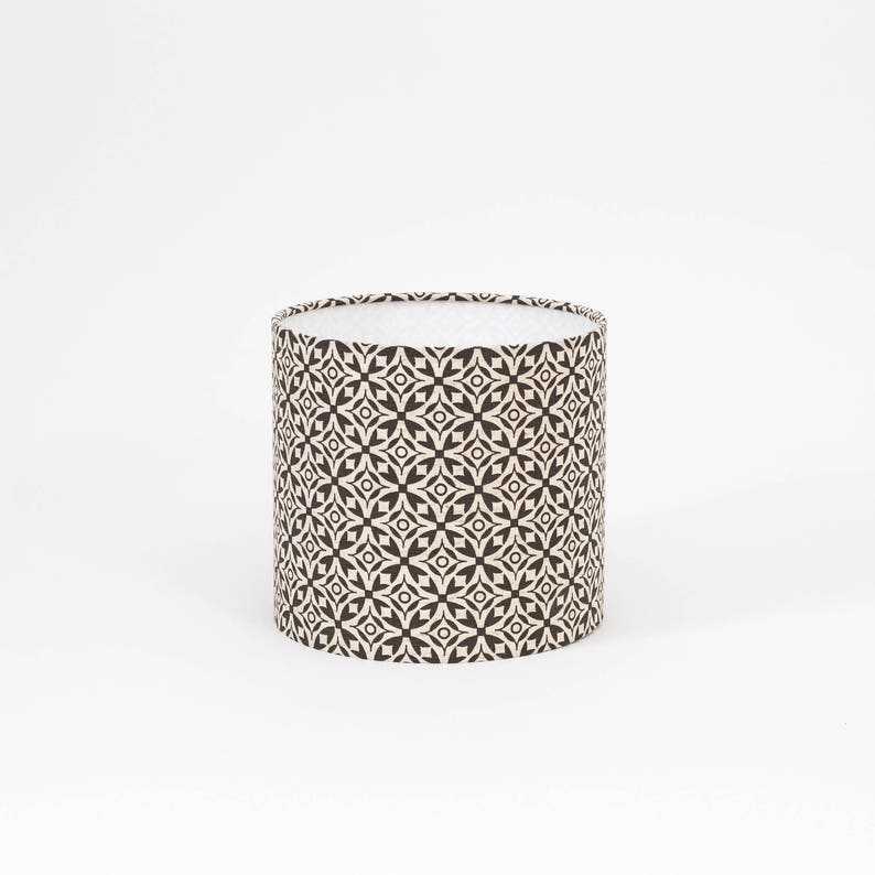 Nila Chocolate Brown Lampshade 20cm Diameter Lamp Shade Geometric