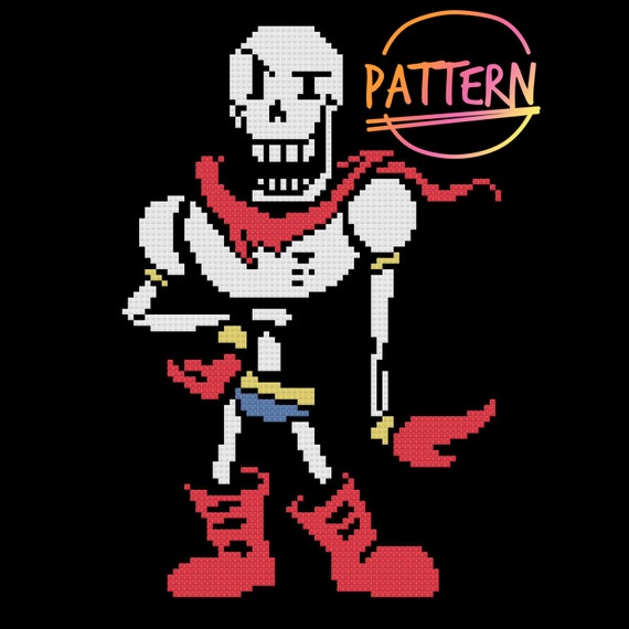 Undertale Papyrus Cross Stitch Pattern Undertale Papyrus Cross Stitch Pattern