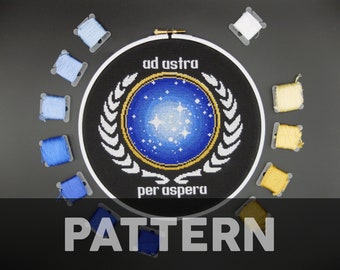 Patrón de punto de cruz de la Federación Unida de Planetas de Star Trek