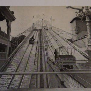 Luna park coney island shooting the chutes carte postale inutilisée