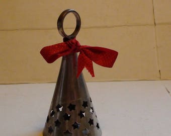 silver christmas bell