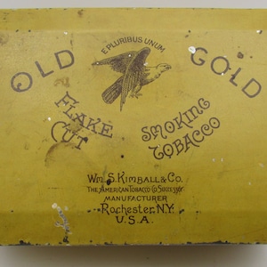 old gold tobacco tin