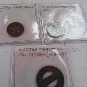 Transit Tokens from S.C. Electric & Gas ,United Traction Co.