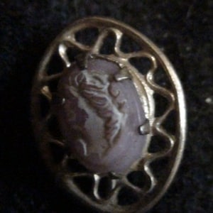 antique cameo stick pin