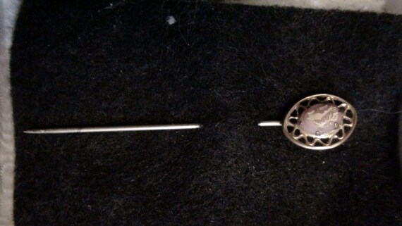 antique cameo stick pin - image 3
