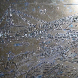 1933 chicago century of progress souvenir metal tray