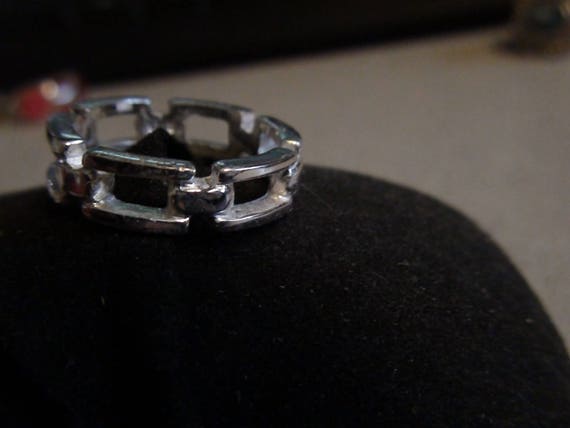 sterling box link ring - image 4