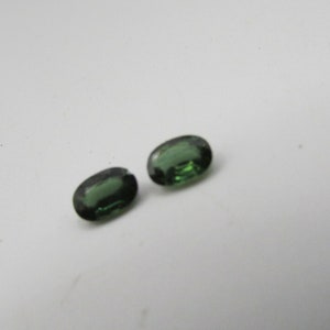 Blue green Sapphire 6 x 4 mm oval cut image 1