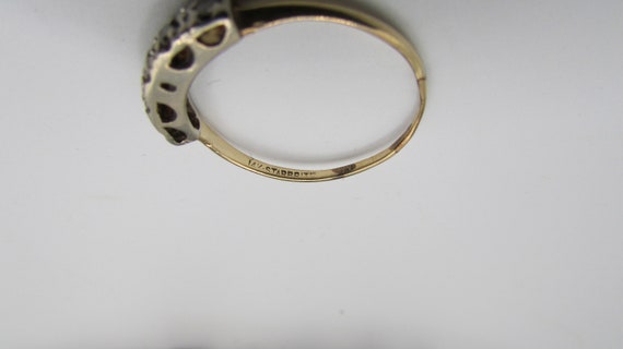 14k art deco diamond band - image 5