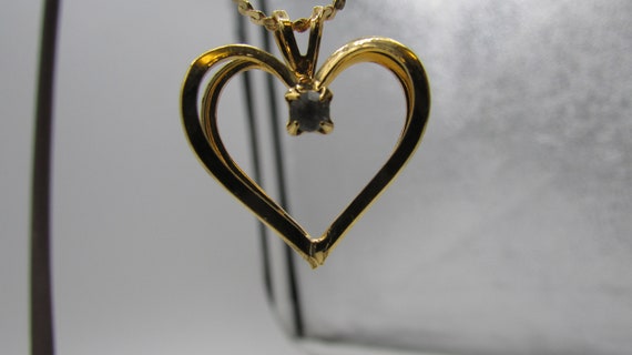 18kt gold plated double heart necklace with cente… - image 6