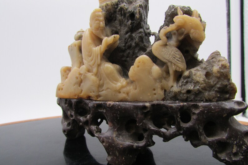 Antique Chinese carved stone scene