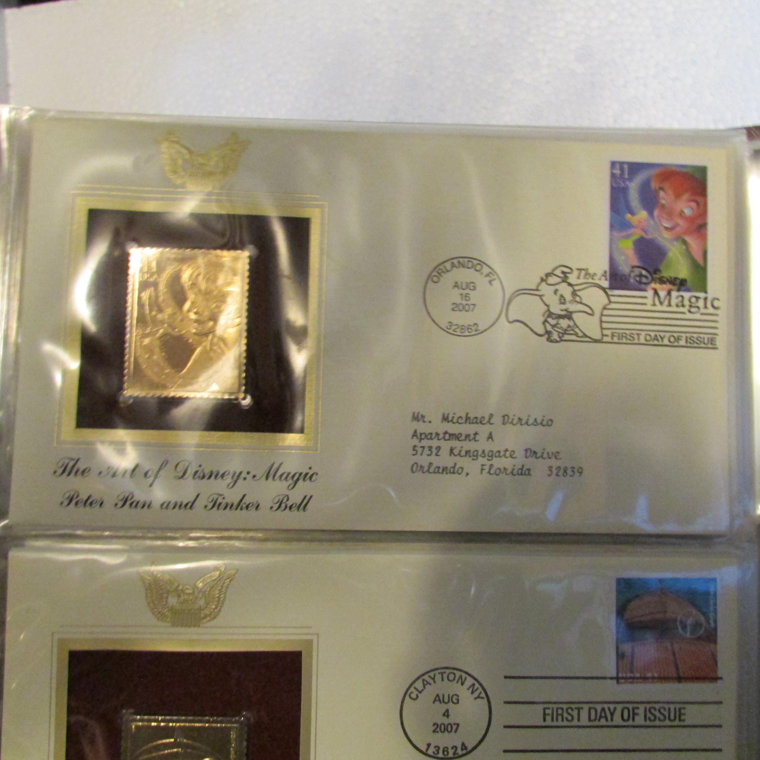 Golden Replicas of United States Stamps 22k Gold 42 Stamps and  display picture 1