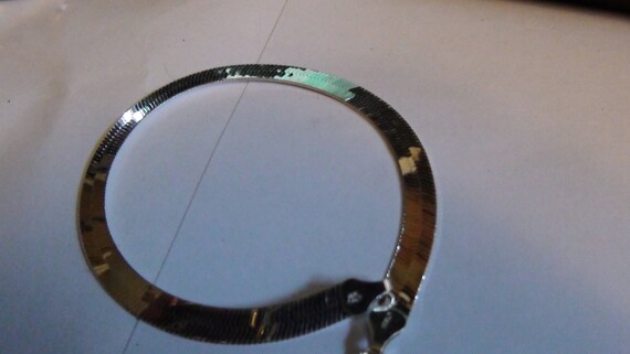 sterling silver Herringbone Chain Bracelet bracelet