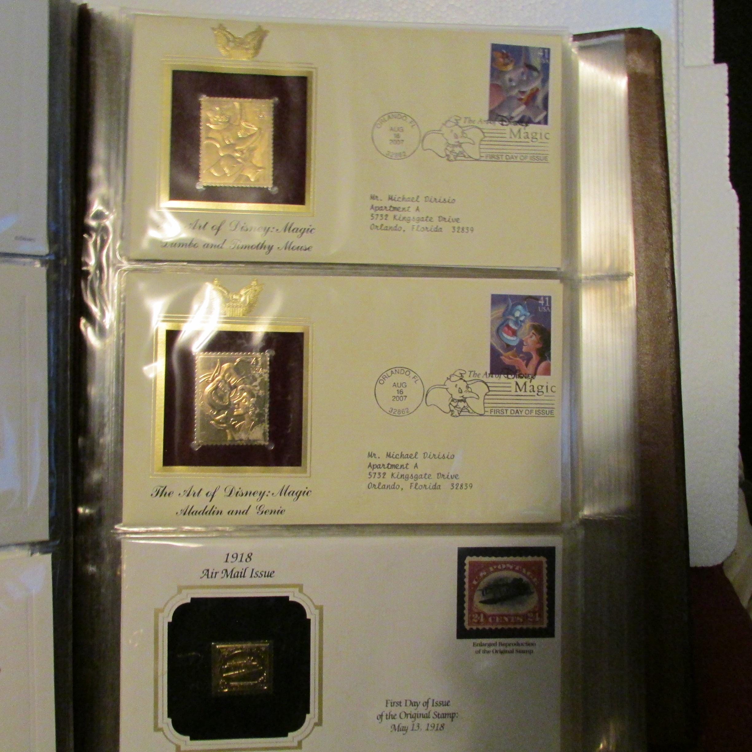 Golden Replicas of United States Stamps 22k Gold 42 Stamps and  display picture 1