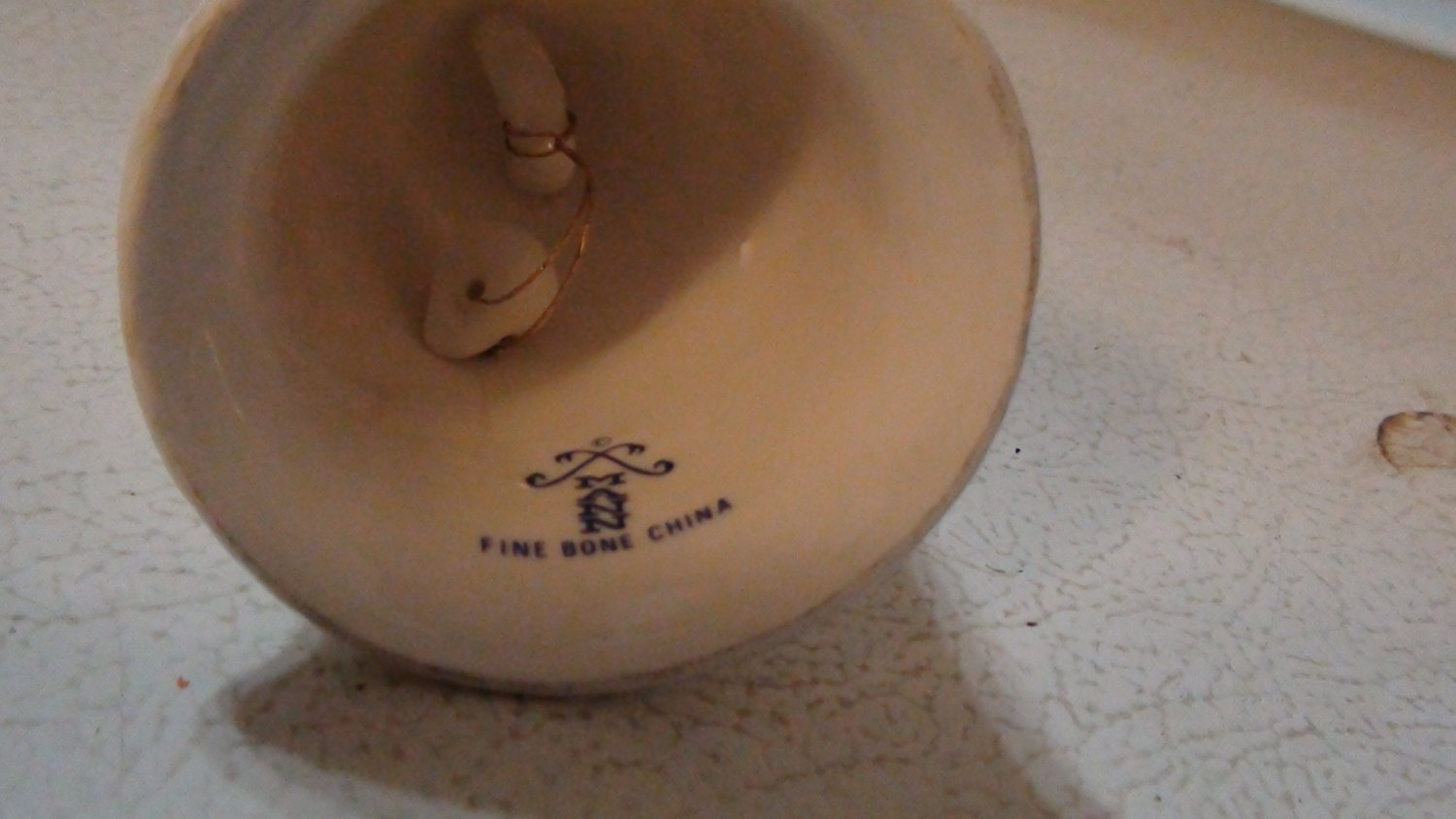 Vintage Bone China Bell With Violets Made by MANN - Etsy