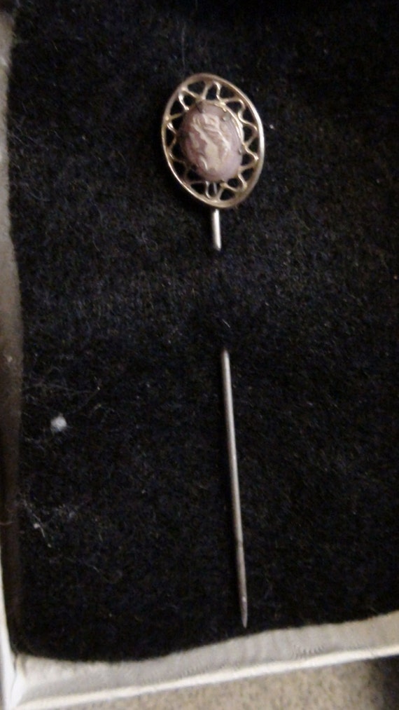 antique cameo stick pin - image 2