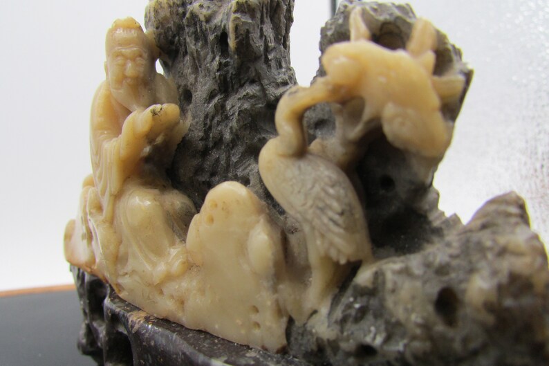 Antique Chinese carved stone scene