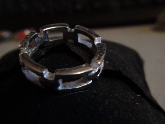 sterling box link ring - image 3