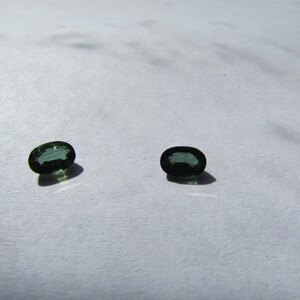 Blue green Sapphire 6 x 4 mm oval cut image 10