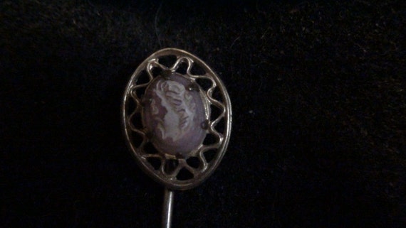 antique cameo stick pin - image 5
