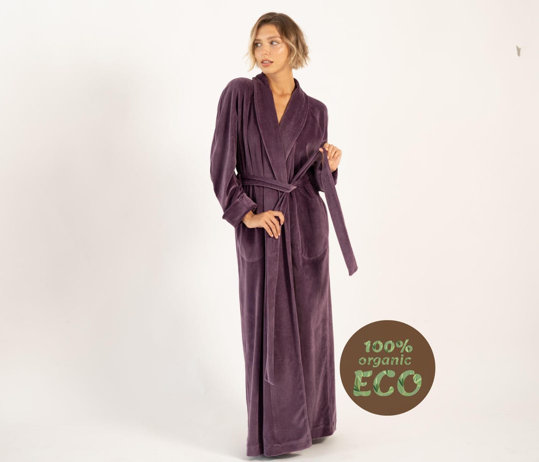 Polyester Cotton Robe Cotton Robe From Organic Cotton - Velor Robe - Velvet Robe - Bohemian ...