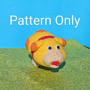 PATTERN ONLY PDF Download: Oatchi Crochet Pattern, space dog amigurumi, oatchi plush plushy, oatchi pikmin plushy, Pikmin 4 oatchi