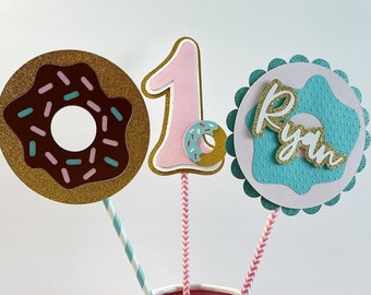 Donut Grow Up Party Centerpiece Sticks, Donut Birthday Decorations