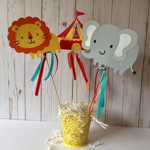 Carnival centerpieces, circus birthday centerpieces, carnival party decorations, circus first birthday, image 2