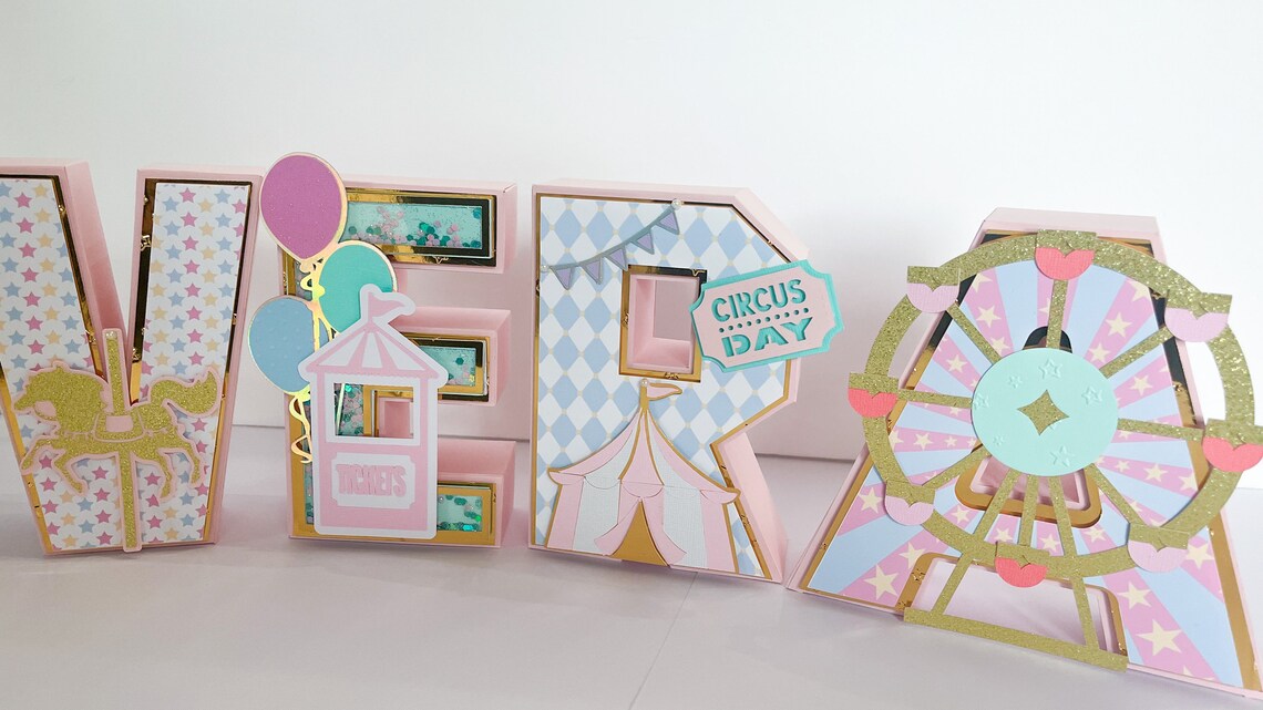 Carnival Letters, Carousel 3D Letters, Carnival Party Decorations ...