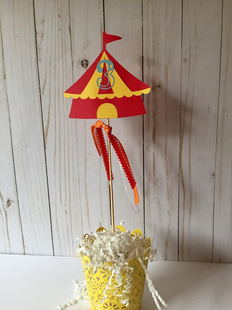 Carnival centerpieces, circus birthday centerpieces, carnival party decorations, circus first birthday, image 3