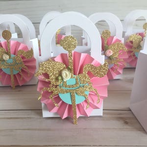 Carousel party favor, carousel treat boxes,carousel birthday boxes, carousel baby shower treat boxes,