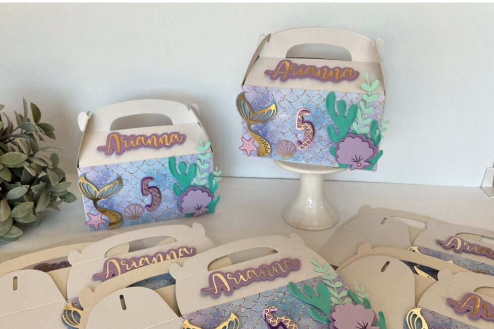 Mermaid Party Favor Box, Under the Sea Treat Box - Etsy