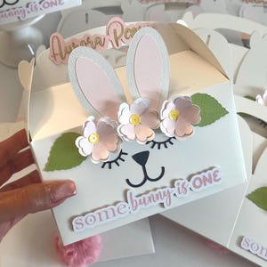 Some Bunny is One, Some Bunny is One Favor Boxes, Bunny Favor Box, Bunny First Birthday, Easter Birthday Decoration, Bunny Party Favors